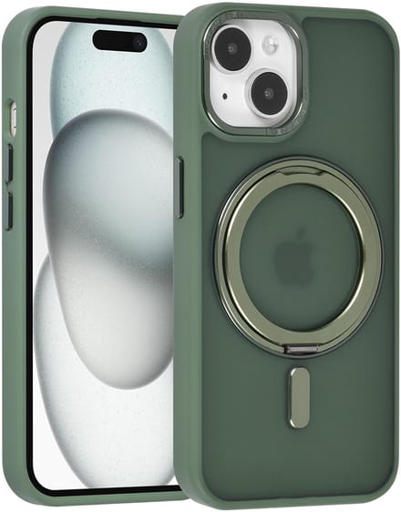 UNIQ Accessory Back Cover - Groen - Voor Apple iPhone 15 - Schokabsorberend TPU - MagSafe-compatibiliteit