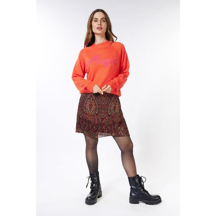EsQualo Sweater “magic” Intarsia Orange Maat: S | Sweaters Outlet | Dames | Oranje