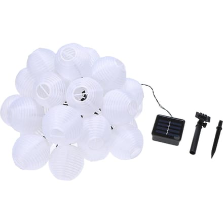 5 Meter/16,4 Ft 20 LED's Op Zonne-energie Energie Feeën Slingers Lantaarn Licht Gazonlamp met Constant wit
