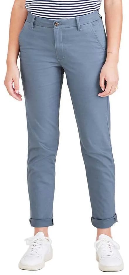 Dockers Weekend Regular Slim Ankle Fit Chino Broek Blauw 24 / 27 Vrouw