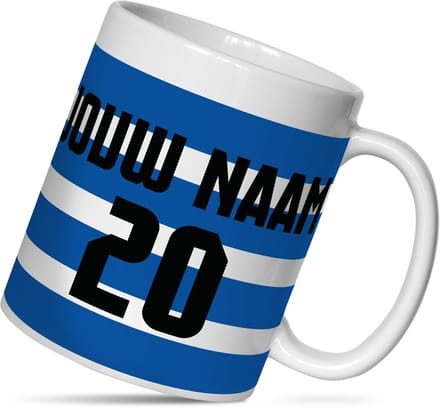 Mok Zwolle - Blauw & Wit - Fan Cadeau Blauwvinger