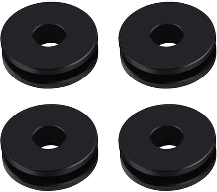 Byshayne- Voorruitrubbers 4-delig - Afneembaar - Zwart - POM - 25 x 7,5 x 8,5 mm - Compatibel met Heritage/Road King - Rubberafdichting