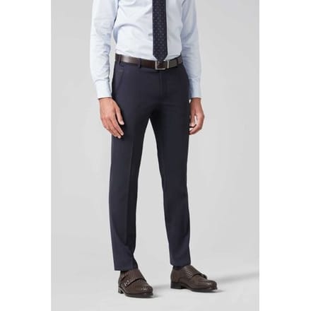 Meyer Broek Bonn Modern Fine Gabardine Bistretch Wool Blend Navy / male