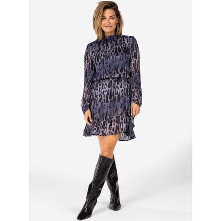 Ibana Dillia Leopard Blue Taglia: 38 | Abiti Mini Outlet | Donna | Blu