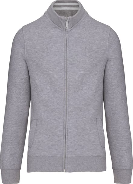 Kariban Herensweater met rits K456 - Oxford Grey - S