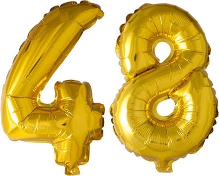 Folieballon nr. 48 Goud 41cm