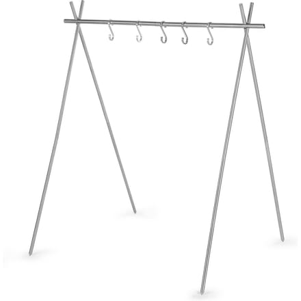 Draagbaar inklapbaar roestvrijstalen campingophangrek voor kleerhangers L