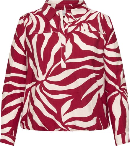 ONLY CARMAKOMA - CARCAMILLE L/S V-NECK BLOUSE AOP Dames Blouse