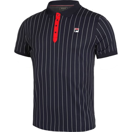 Fila Stripes Polo Heren-Donkerblauw,Rood