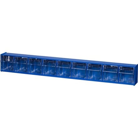Allit 464450 Assortimentsbakken VarioPlus ProFlip 9 Vouwbaar (b x h x d) 600 x 77 x 65 mm Blauw, Transparant 1 stuk(s)