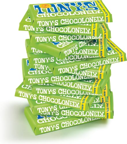 Tony's Chocolonely Chocolade Reep Puur Amandel Zeezout 15 x 180 gram Vegan Chocola