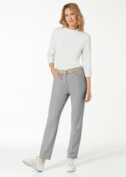 Elastische broek Adelina van Scheiter - grijs - Gr. 48 van Goldner Fashion