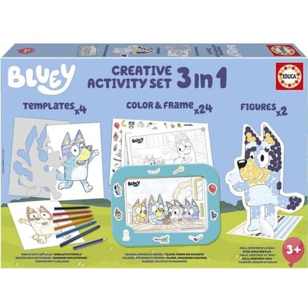 Set créatif - EDUCA - Décoration et modelage des personnages Bluey - 3 activités des 3 ans