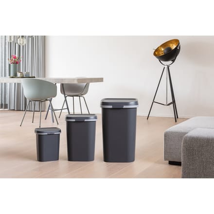 Curver Afvalbak Mistral Flat - Recycled Pvc - Antraciet - 26.7x33.2x45.7cm - 25l