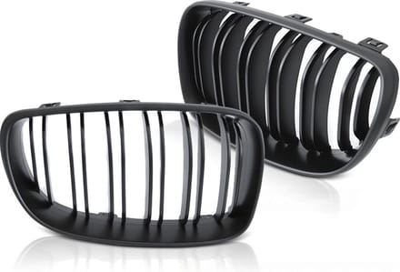 Auto grill - nieren - BMW E87/81/82/88 2007-2011 - sport - mat zwart