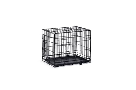 Beeztees Hondenbench S - Bench - 2 deuren - Inklapbaar - Zwart - 62x44,5x50 cm