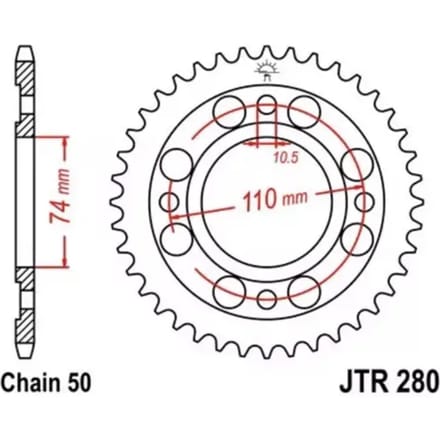 Motorfiets kroon Supersprox JTR280-33