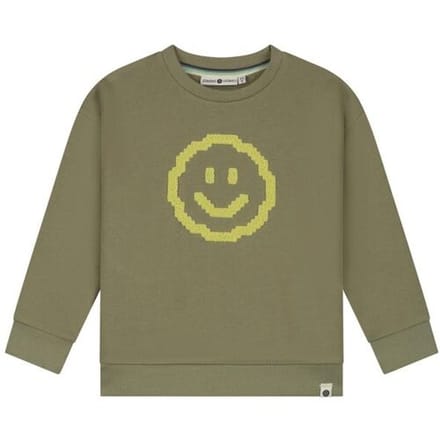 Stains & Stories - Sweatshirt - Smiley - Groen - Maat 98