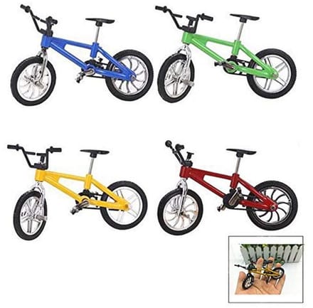 Mini fiets speelgoed set - 4 stuks vinger modellen voor interieurdecoratie