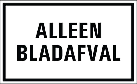 Alleen bladafval sticker 320 x 200 mm