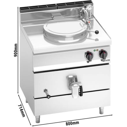 GGM Gastro Elektrisch kookketel - 55L - 9,0kW - Indirect verwarmd - met wateraansluiting