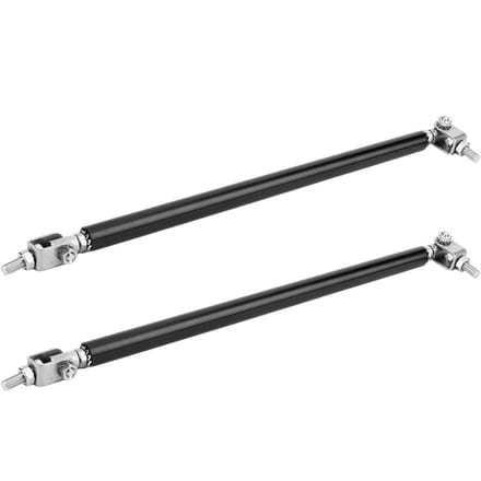 2 stuks Verstelbare Voorbumper Lip Splitter Stutstang Trekstang Ondersteuningsbalk RVS black