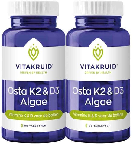 Vitakruid Osta K2 & D3 Algae - 2 x 90 tabletten - Voordeelverpakking