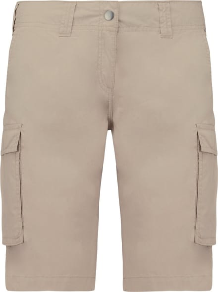 Kariban Lichte damesbermuda met diverse zakken K756 - Beige - 32 NL (34 FR)
