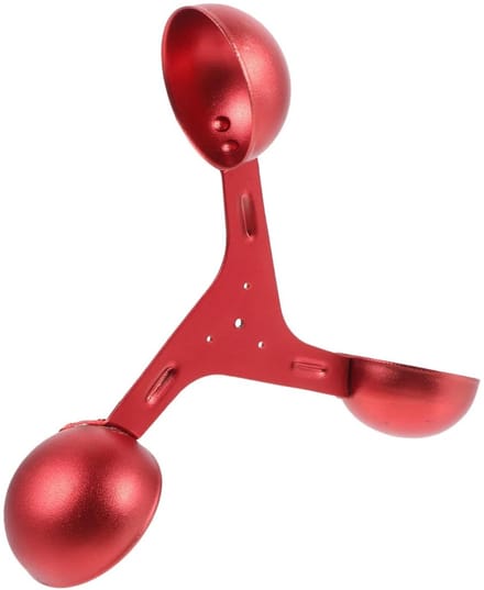 Windmeter Cups - Windsnelheid Sensor - Weer Observatie - 3-Kops Ontwerp - 17 cm - Rood