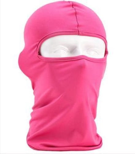 *** Bivakmuts - Bivak muts - Muts - Gezichtsmuts - Roze bivakmuts - One Size - Elastisch - Motor-3 gaats-Face Mask - Balaclava - Universeel - Skimasker - Snowboardmasker - van Heble® ***