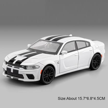 1:32 Lader Challenger Srt Hellcat Auto Speelgoedmodel Pull Back Geluid Licht Sportauto's Metalen Diecast Modellen Voor Kinderen's Edutainment