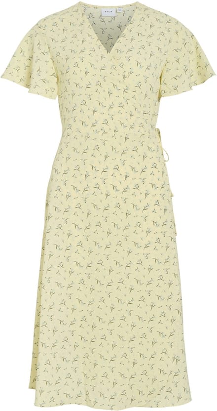 VILA - VILOVIE S/S WRAP MIDI DRESS - NOOS - Dames - Mini jurken