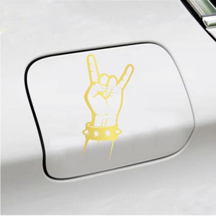 Bumpersticker - Rock N Roll - 16 X 10 - Goud