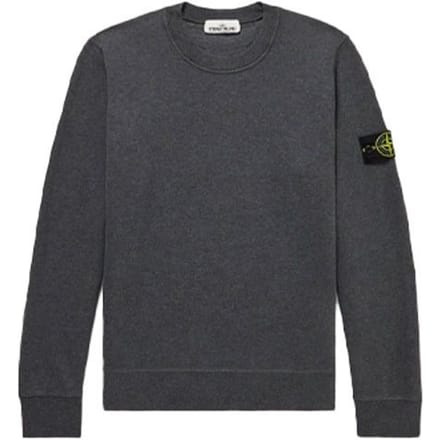 Stone Island Logo Patroon Pullover Ronde Hals Sweatshirt Heren sweatshirt Grijs 751563020-V0M67 L gray