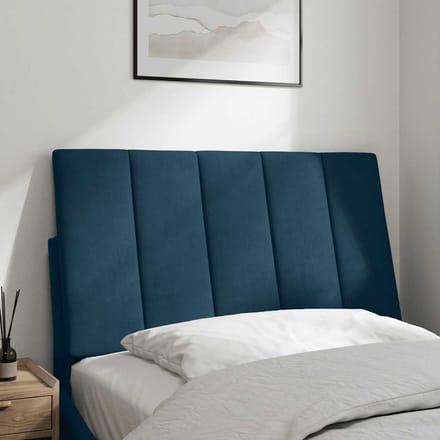 vidaXL - Hoofdbordkussen - "Hanko" - 80 - cm - fluweel - blauw
