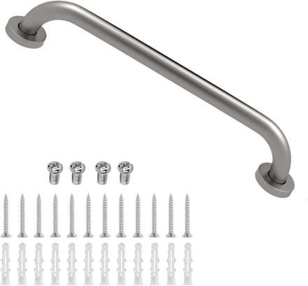 Badkamer Steunbeugel - Douchegreep Handgreep - Veiligheid in Huis - Massief Messing Constructie - 40.6 cm - Geborsteld Nikkel