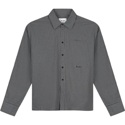 Olaf Checked Boxy Shirt Lange Mouw Overhemden Donkerbruin M230303