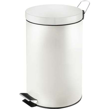 V-Part - Pedaalemmer 12 liter - Steel - wit - Prullenbak