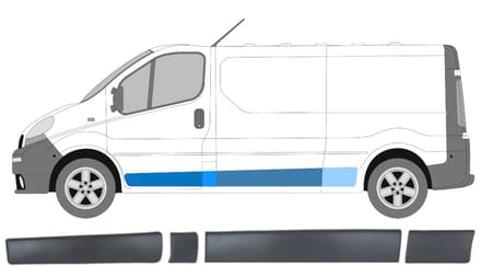 Sierlijsten set voor Renault Trafic 2001-2014 / Links