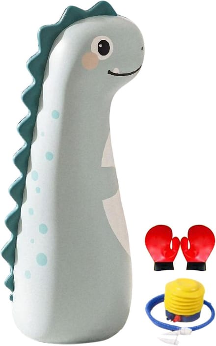 Boksbal Kinderen - Opblaasbare Trainingsset - Actief Spel - Veilige Stabiele Basis - 42x120cm - Dinosaurus