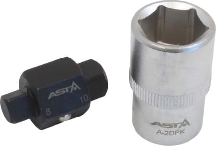 carterplug dop - 8 en 10 mm - olieaftap dop - carter plug sleutel - carterplugdop - olieaftapplug dop