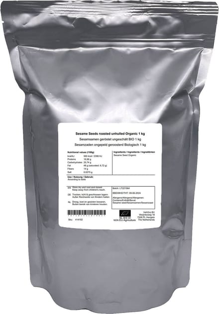Sesamzaden Ongepeld Geroosterd - 1 Kg - Holyflavours