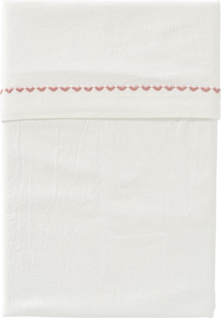 Cottonbaby Wieglaken hartjesrand - 75x90 cm - oudroze