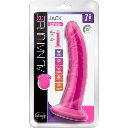 AU NATUREL BOLD JACK 7 INCH DILDO PINK