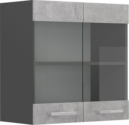 Vicco R-Line Glazen keukenkast – 60 cm Beton
