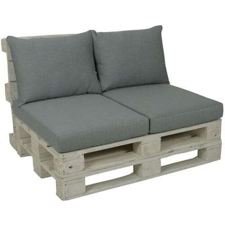 GO-DE Textil 2 palletkussens (Grijs)