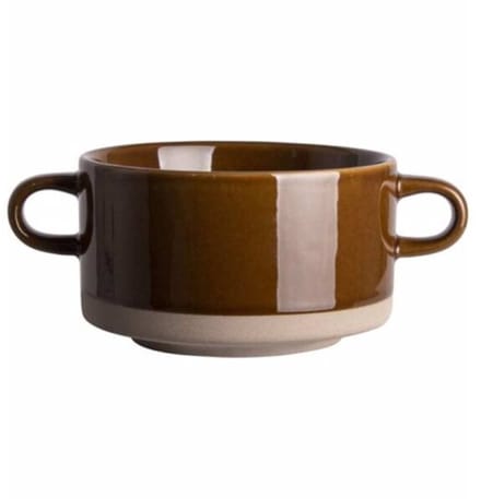 Gusta - Soepkom WOODSTOCK - Bruin - 450 ml - Aardewerk - 6,5 centimeter