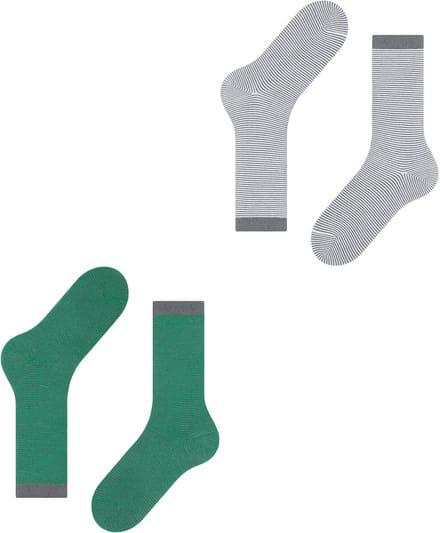 Esprit Allover Stripe 2-Pack gedessineerd katoen multipack sokken heren veelkleurig - maat 39-42