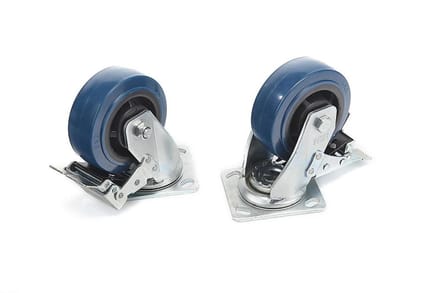 4 Stuks Profi 125 mm. Zwenkwiel met Rem