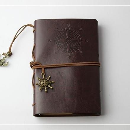 Piraat Dagboek Mode Persoonlijkheid Notebook Journal Notebook Spiraal Ringband Dagboek Retro Boek koffie